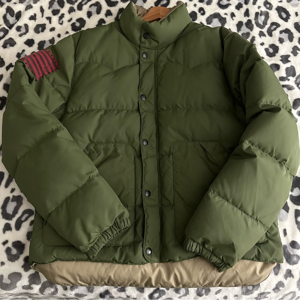 Ralph Lauren Denim&Supply Olive Green Puffer Jacket size XL